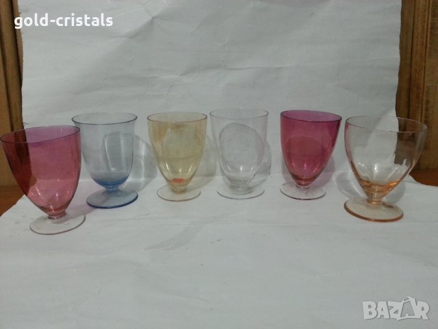 Ретро стъклени чаши чашки, снимка 3 - Антикварни и старинни предмети - 35996460