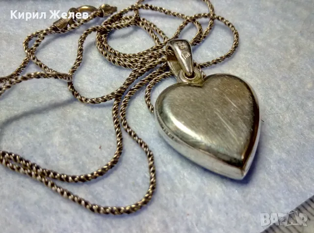 РОМАНТИЧЕН СРЕБЪРЕН ПЕНДАНТ СЪРЧИЦЕ РАМКА За СНИМКИ с ФИНА СРЕБЪРНА ВЕРИЖКА - СРЕБРО 925 ПРОБА 13820, снимка 11 - Колиета, медальони, синджири - 49866142