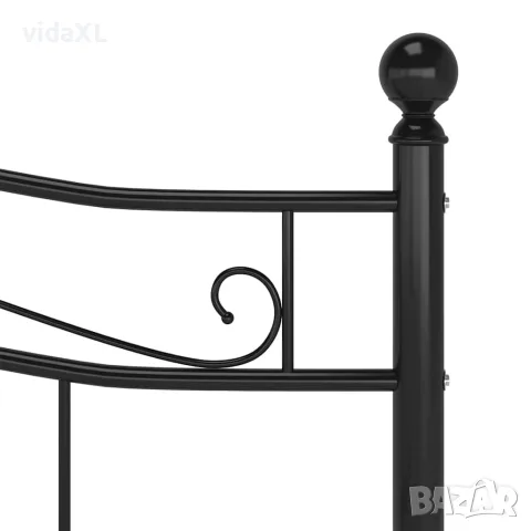 vidaXL Рамка за легло, черна, метал, 160x200 см, снимка 7 - Спални и легла - 56146852