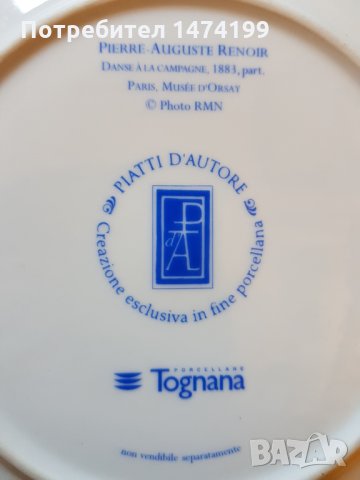 Репродукция на Реноар върху чиния, снимка 3 - Декорация за дома - 34602544