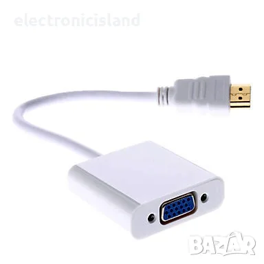 Преходник HDMI към VGA, Адаптор HDMI To VGA, Adaptor, Конвертор, Converter, снимка 2 - Кабели и адаптери - 55976405