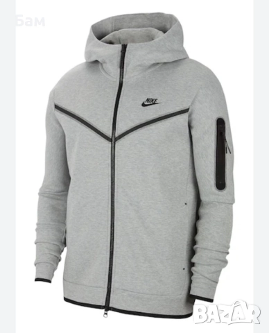 Оригинално мъжко горнище Nike Tech Fleece White tag размер М