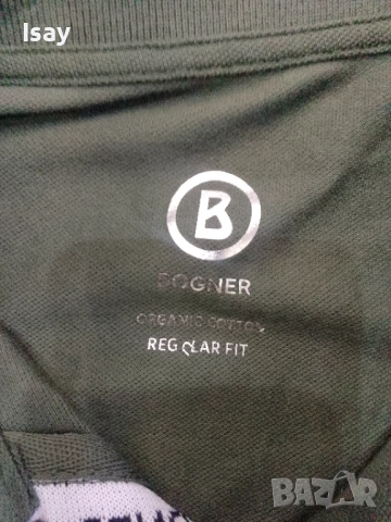 Мъжка тениска БОГНЕР 2ХЛ последен размер в тъмно зелен цвят , снимка 4 - Тениски - 53202809