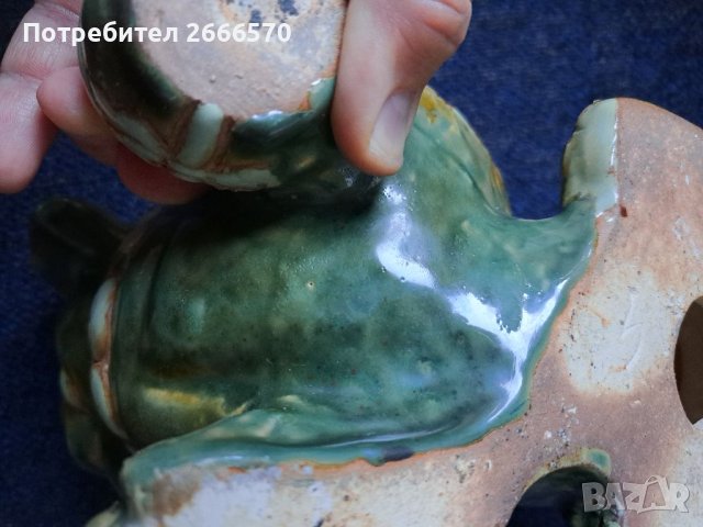  Vintage Large Ceramic Foo Dog Statue      Китаиски порцелан , китайско кучие, снимка 14 - Антикварни и старинни предмети - 41681370