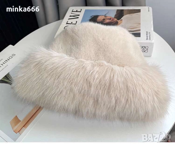 Дамска шапка от естествен косъм., снимка 3 - Шапки - 52703257