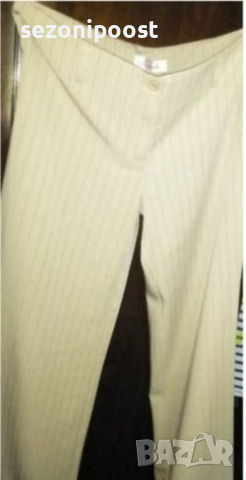 👠Дамски нов летен стилен панталон за поводи от прохладна материя в цвят крем, Л,ХЛ👠