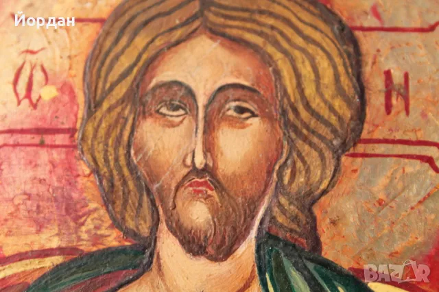 Стара икона ''Христос Пантократор'', снимка 4 - Антикварни и старинни предмети - 47805270