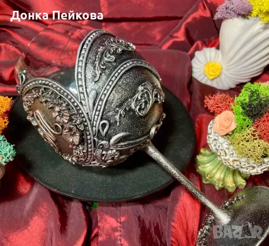 Ръчно изработена чаша за вино с инициали, снимка 2 - Чаши - 49301490