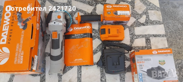 Акумулаторен ъглошлайф DAEWOO-оригинален , снимка 2 - Други инструменти - 51464867