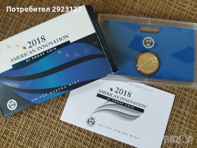 1 ДОЛАР 2018 ГОДИНА /PROOF/ - САЩ, снимка 2 - Нумизматика и бонистика - 51157871