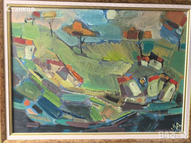 Красимир Дойчев (1961-2020 ), Планински пейзаж , снимка 2 - Картини - 51237638