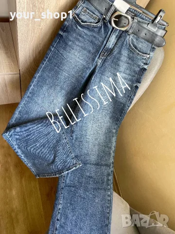 Топ модел дамски дънки широк крачол wide leg 