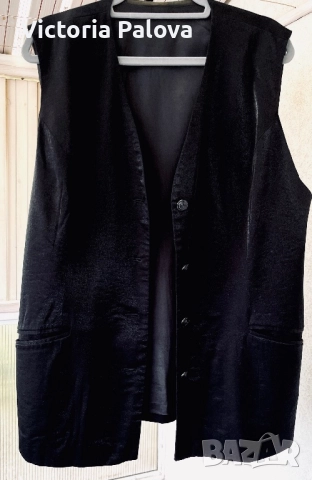 Удължен елек с подплата - елегантен и модерен силует, снимка 4 - Елеци - 52104225