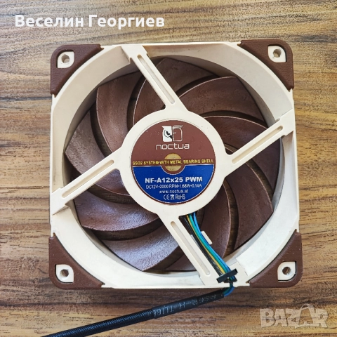 Вентилатори Noctua NF-A12x25 PWM, 4-pin PWM, 2000rpm, 120mm, снимка 4 - Други - 52789141
