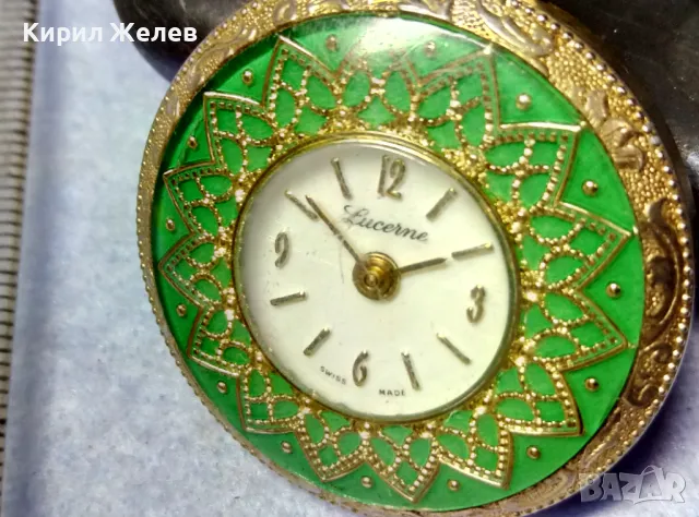 LUCERNE SWISS MADE Стар МЕХАНИЧЕН ОРНАМЕНТИРАН ЛУКСОЗЕН ПОЗЛАТЕН ДЖОБЕН ЧАСОВНИК ШВЕЙЦАРИЯ 50118, снимка 6 - Антикварни и старинни предмети - 49487824