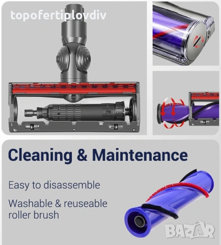 Четка за прахосмукачка Dyson Vacuum Cleaners: V7, V8, V10, V11, V15, снимка 4 - Прахосмукачки - 53654110