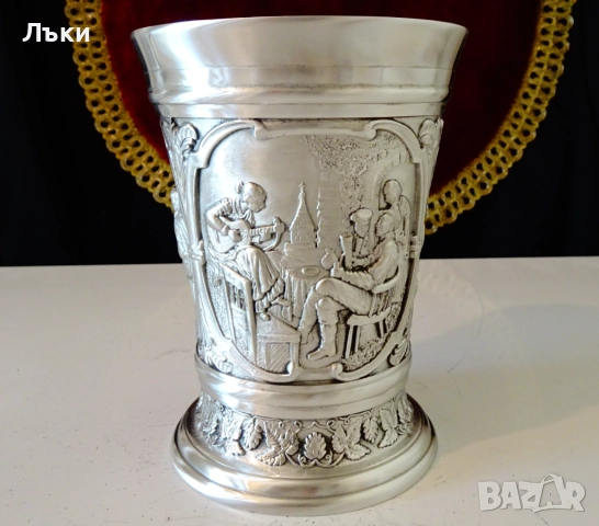 Чаша от калай,халба 400 мл.,картини шедьоври. 