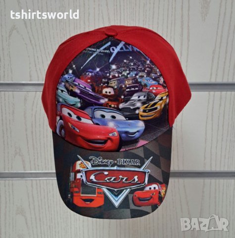 Нова детска шапка с козирка с Колите, DISNEY в червен цвят