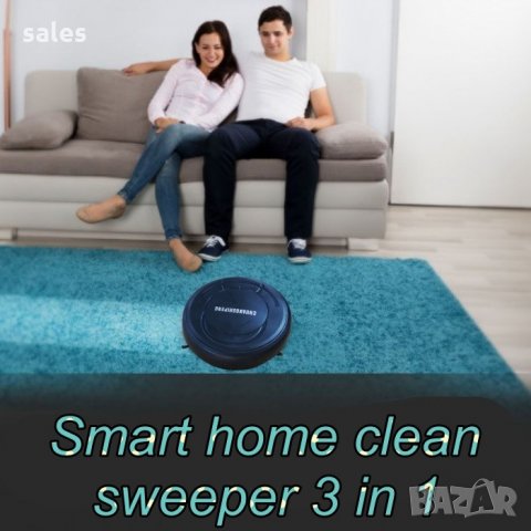 ПРАХОСМУКАЧКА РОБОТ SMART CLEANER 3 В 1 - С ОПЦИЯ ЗА МЕТЕНЕ, ЗАБЪРСВАНЕ И ВАКУУМНО ЗАСМУКВАНЕ, снимка 6 - Прахосмукачки - 33882346