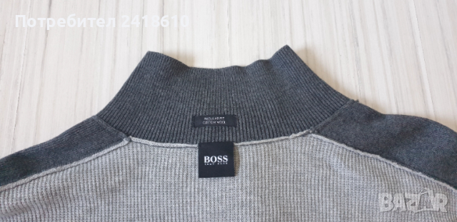 Hugo Boss Famoso Wool / Cotton  Half Zip Jumper Mens Size XL НОВО!ОРИГИНАЛ! Мъжкa Жилетка  с 3/4 Цип, снимка 2 - Пуловери - 52614467