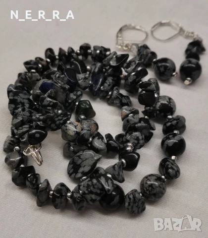 Комплект от естествен камък-яспис, снимка 2 - Бижутерийни комплекти - 53524751