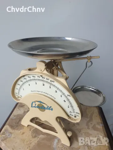Lindells 5кг/шведска стара колекционерска механична кухненска везна-кантар