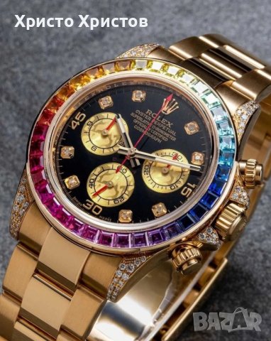 Мъжки луксозен часовник Rolex Daytona Rainbow 🌈