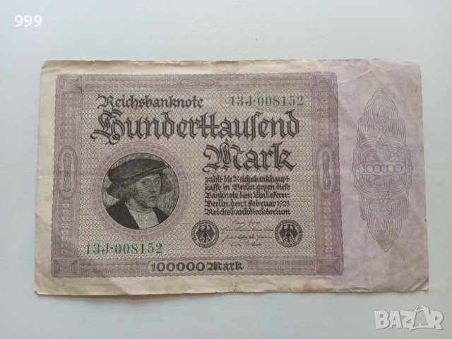 100 000 марки 1923 Германия