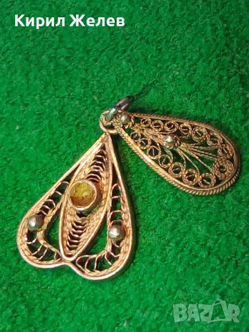 ДИАМАНТЕНА СРЕБЪРНА СТАРИННА ФИЛИГРАННА ВИСУЛКА РЪЧНА ИЗРАБОТКА 19444, снимка 11 - Антикварни и старинни предмети - 31578503