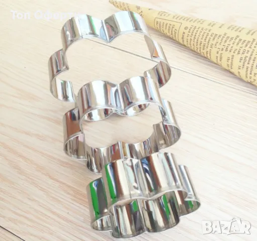 Комплект от 12 части алуминиеви форми за бисквити, снимка 11 - Други - 49152295