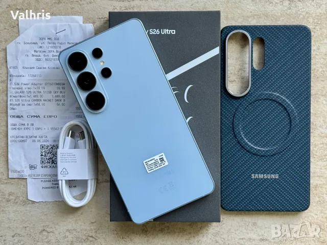 Samsung S26 Ultra 512GB / Sky Blue / КАТО НОВ / 2г. ГАРАНЦИЯ!