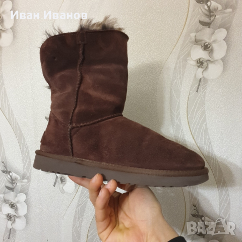 боти UGG Australia VALENTINA CRYSTAL TOSCANA ОТ ОВЧА КОЖА номер 39, снимка 12 - Дамски боти - 44535753