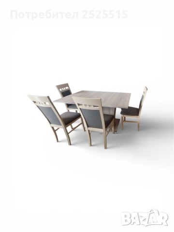 Трапезна маса с комплект 6 стола