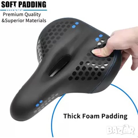 Универсална гелова седалка за колело / велосипед с LED светлина, снимка 3 - Части за велосипеди - 44247100