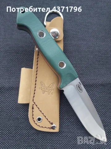 Нож Benchmade Bushcrafter с кожена кания , снимка 4 - Ножове - 49122296