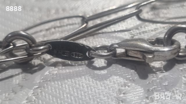 Vintage италиянска сребърна гривна , снимка 6 - Гривни - 44588518