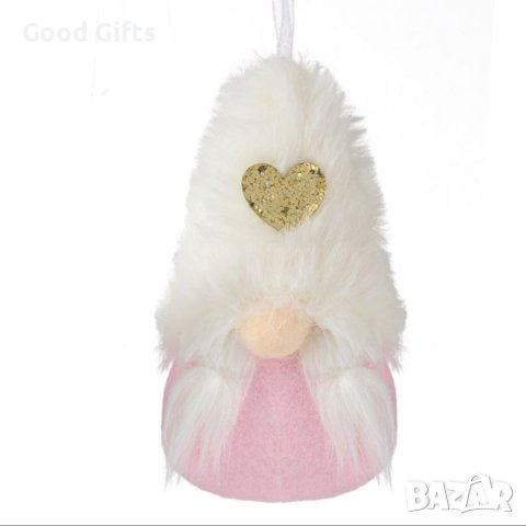 Коледна украса 5 Броя Коледен гном с пухкава бяла шапка, 11см, снимка 2 - Декорация за дома - 42698379