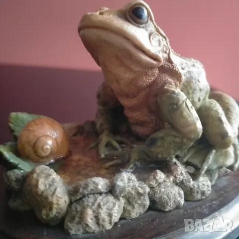 Колекционерска фигура Жаба Frog Country Artists Arti Home England 1993, снимка 13 - Колекции - 48279414