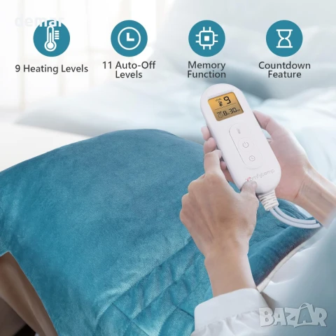 Comfytemp претеглена нагревателна подложка за облекчаване на болки в гърба 56x84 см, 1 кг, синя, снимка 3 - Други стоки за дома - 50765777