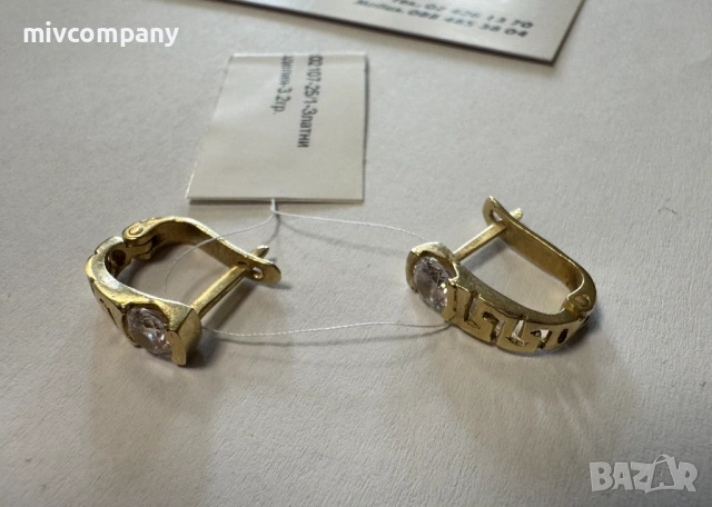 Златни Обеци 3.2гр, снимка 3 - Обеци - 53692087