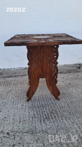 Индийска маса масив махагон, снимка 2 - Маси - 52243961