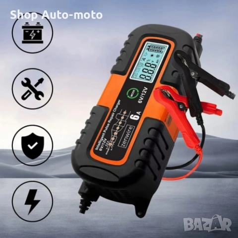 Зарядно за акумулатор Automat-6S 6A, 6-12V, LCD дисплей