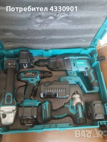 💥 Makita 36V комплект – 4 машини + 3 батерии и зарядно 🔋