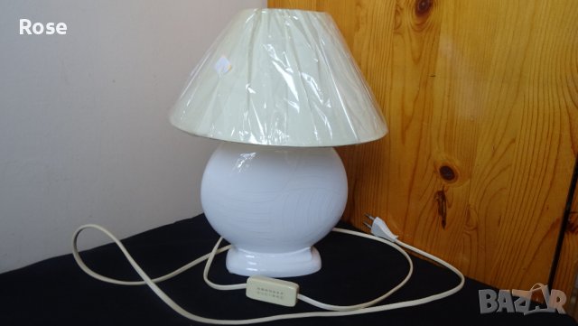 Ретро настолна лампа – порцелан., снимка 2 - Настолни лампи - 44231951