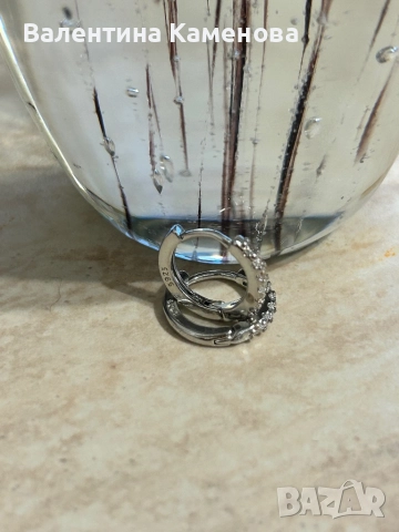 Сребърни обеци(925)  ,нови .Английско закопчаване , снимка 16 - Обеци - 52350380