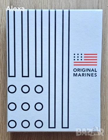 Мъжки кожен портфейл Original Marines черен НОВ Италия, снимка 4 - Портфейли, портмонета - 53735369