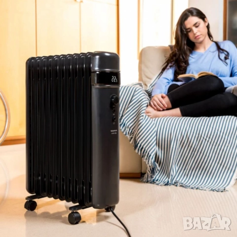 Маслен радиатор Taurus Agadir Malbork 1500W/2500W– мощно отопление с ECO режим, програмируем таймер , снимка 2 - Друга електроника - 51926142