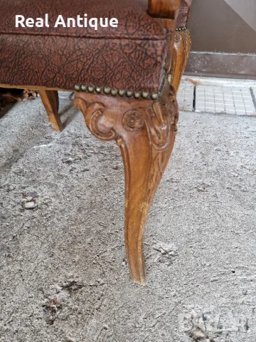 Чифт страхотни антикварни столове кресла в стил Луй 15, снимка 2 - Антикварни и старинни предмети - 47331744