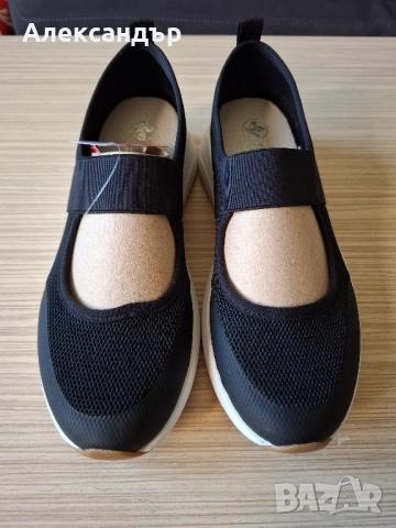 Нови дамски черни обувки Rieker, снимка 2 - Маратонки - 52632130