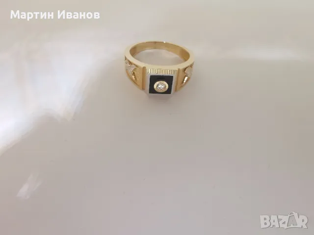 Златен мъжки пръстен 3, снимка 5 - Пръстени - 47703873